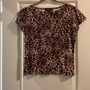 Jones New York Signature Cheetah Print Shirt